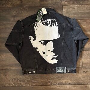 Levi's Universal Monsters Frankenstein Denim Jacket Black Size Medium Unisex